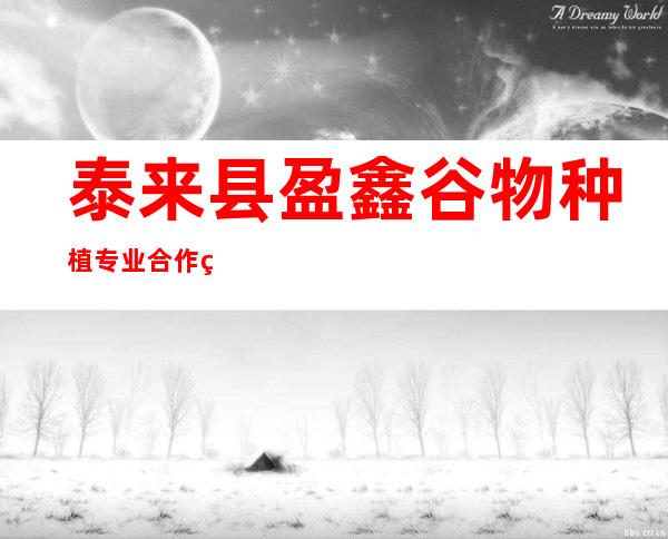 泰来县盈鑫谷物种植专业合作社